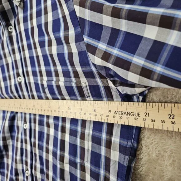 Paul and Shark Yachting Made In Italy Dress Shirt Mens Size 38 Long Sleeve Plaid - Picture 3 of 10